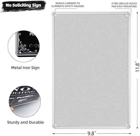 No Soliciting Decorative Metal Sign - Please Place Packages - Image 2