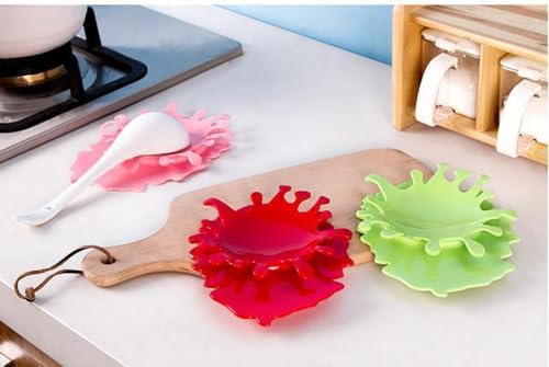 Spoon Rest Holder Silicone Ketchup Shape Holders Splash Spoon Rest by Mustard Kitchen Cooking Aid Cup Holder Creative Gift - Image 4