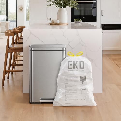 EKO Ultra-Strong Extra-Tall 13 Gallon Kitchen Trash Bags, Floral, 60 Ct - Image 3