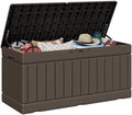 JUMMICO 78 Gallon Deck Box Waterproof Resin Outdoor Storage Box by JUMMICO