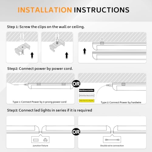 ONLYLUX 8ft LED Shop Light, 8' 100W 15000lm 6000K (12 Pack) - Image 6