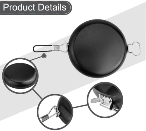 Camping Frying Pan Coated Folding Handle Iron Outdoor Cooking Cookware Skillet Storage Bag Set Hiking Climbing Picnics Fireplace Bushcraft (12 inches) - Image 3