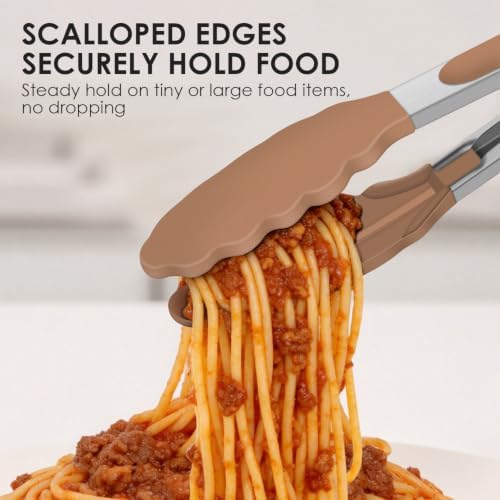HOTEC Stainless Steel Kitchen Tongs with Silicone Tips, Set of 3-7",9" &12" - Image 7