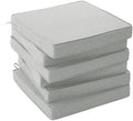 Outdoor Chair Cushions, Set of 6, 19 x 19 Inch, Light Grey by Unknown