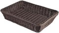 RT&BS Large Wicker Bread Basket for Serving, Wicker Fruit Basket, Display Baskets for Vegetable Fruit, Reusable Handwoven Serving Baskets for Kitchen, Store, Restaurant, Outdoor (Coffee, L) by RT%26BS