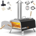PIZZELLO 12" Outdoor Pizza Oven, Propane & Wood Fired Steel Pizza Grill by PIZZELLO