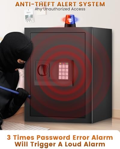 2.5 Cuft Safe Box, Home Safe with Fireproof Waterproof Bag16.54''H - Image 6