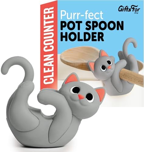 Itera Gray Silicone Cat Spoon Rest Kitchen Gadget by GiftsForShop