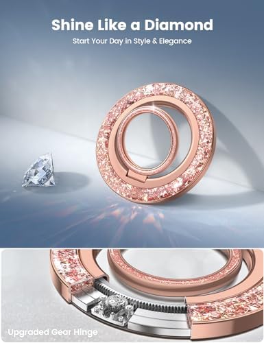 Lamicall Glitter Magnetic Phone Ring for MagSafe, Super Magnet Grip Holder - Image 4