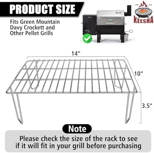 304 Stainless Warming Rack for Green Mountain Davy Crockett, GMG-6016 - Image 2
