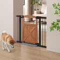 beeNbkks Farmhouse Barn Door Dog Gate, 30" Tall Anti-Trip Pet Barrier by beeNbkks