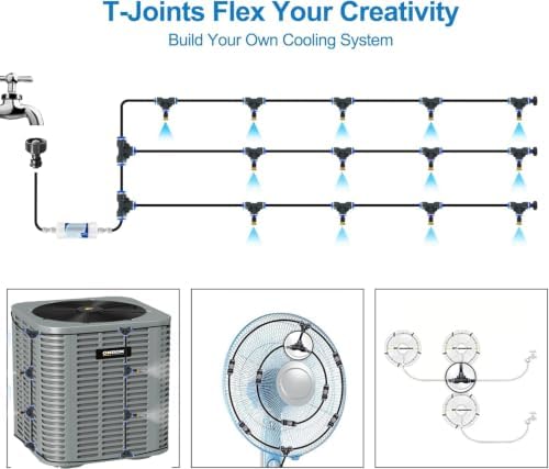 Misters for Outside Patio, Outdoor Misting Cooling System w Filter,75FT|23M - Image 4