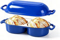 Dutch Oven for Sourdough Bread Baking, Enameled Cast Iron Dutch Oven Pot with Lid, 500°F Oven Safe Non Stick Sourdough Bread Pan, Dual Round Bread Loaf Pan for Homemade Cake Meatloaf by KAZRBEP