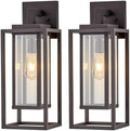 21" Double Cage Outdoor Wall Light, 2Pack Exterior Lantern Sconce by ZMKMOK