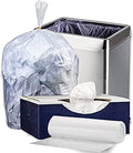 Plasticplace 32-33 Gallon Trash Bags │ 16 Microns │ Clear High Density Garbage Can Liners │ 33” x 40” (250 Count) by Plasticplace