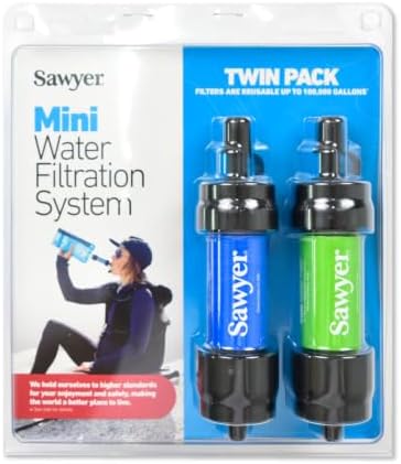 Sawyer Products SP2101 MINI Water Filtration System, 2-Pack, Blue and Green - Image 2