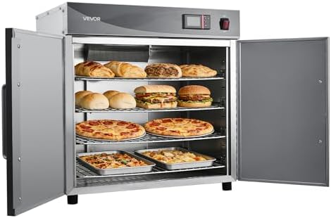VEVOR Commercial Electric Food Warmer 4-Tier Stainless Steel Double-Door by VEVOR