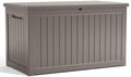 280 Gallon Outdoor Storage Box Waterproof, Resin Lockable Deck Box with Lid, Large Capacity Weatherproof Container for Patio Furniture Pool Accessories, Cushions(Grey, 280 Gallon) by KFY