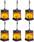 KOOPER Hanging Solar Lanterns Outdoor Waterproof, 6PCS Flickering Flame Hanging Solar Lights for Outside, Outdoor Solar Lanterns up to 12 Hours, Lanterns Decorative for Patio Porch Yard Garden Decor by KOOPER