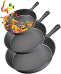 Vivicreate Cast Iron Skillet Pan Set of 3 – Pre-Seasoned Sartenes de Hierro Fundido – 6", 8", 10" Frying Pans for Stove, Oven, Grill – Heavy Duty Sartén Hierro Fundido Cookware Set by Vivicreate