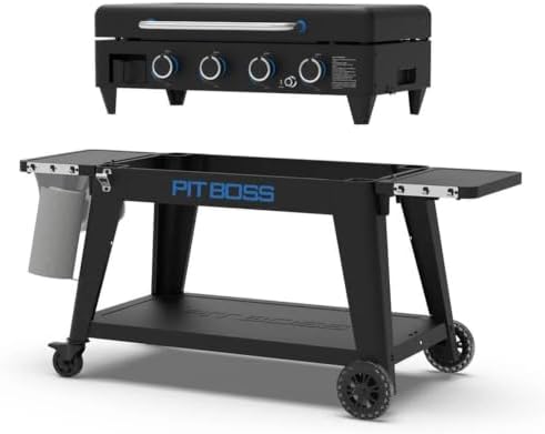 Pit Boss 4-Burner Propane Gas Non-Stick Ceramic Coated Rust-Resistant Portable Lift-Off and Stationary Griddle Grill with Hard Cover, 647-Sq. In. (35" L x 18" W) Cooking Space, 46,000 BTU, Black - Image 2