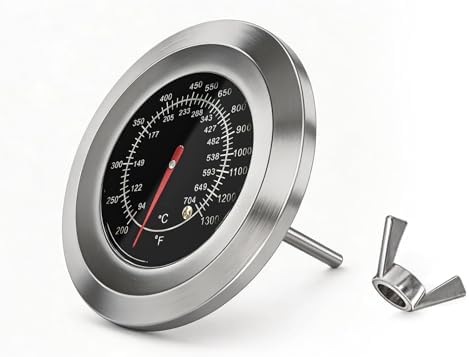 3" Smoker Temperature for Blackstone Tailgater Combo 1555 Grill, Grill Thermometer Gauge for Blackstone Tailgater Grill Griddle, 200°F to 1300°F Temp Gauge by GLOWYE