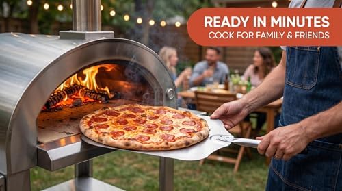 Garvee 44" Outdoor Wood‑Fired Pizza Oven,Stainless Steel Grill Oven - Image 3