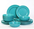 TP 18-Piece Dinnerware Set, Melamine Dishes Set with Bowls and Plates, Service for 6, Non-breakable Lightweight Dining Tableware, Teal by TastePrime