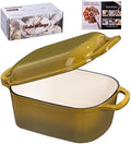 Oval Enameled Cast Iron Dutch Oven for Sourdough Bread Baking by GdWings