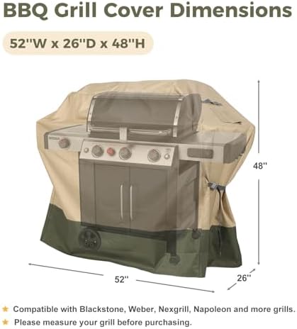 BBQ 3-5 Burners Gas Grill Cover 52 Inch - Image 3