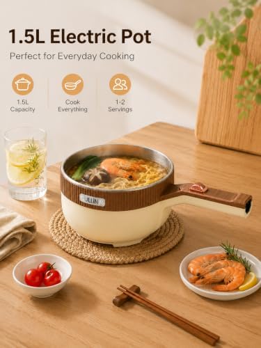 Electric Hot Pot 1.5L Mini Portable Electric Pot Dual Power - Image 5