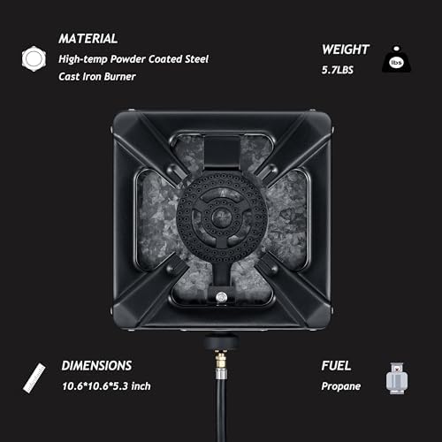 COOKAMP Propane Burner for Camping,Outdoor Cooking,Seafood Boil &Home Brewing,Portable Gas Stove SA1210 - Image 3