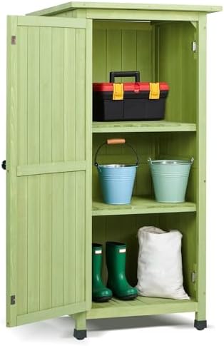 4x2 FT Wooden Outdoor Storage Cabinet - Image 2