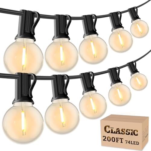 RTTY Outdoor String Lights 200 FT, Waterproof Outside Patio Light LED by RTTY