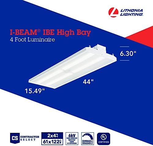 Lithonia Lighting I-Beam LED High Bay Light, Ceiling Lighting Fixture, 18,000 Lumens, 5000K Daylight, Dimmable LED Shop Lights for Warehouse, Garage, Work Light, 120–277V (IBE 18LM MVOLT 50K) - Image 5