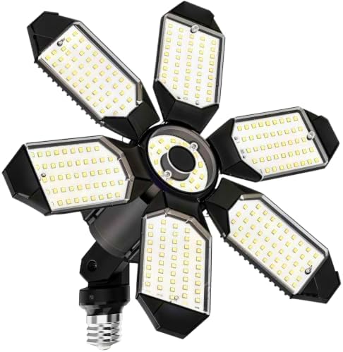 Led Garage Lights Bulb 1 Pack 200W Bright Rotatable Ceiling Led Shop Lights, E26/E27 Base, 6500K, 22000LM Deformable Led Garage Light for Basement, Attic and Workshop Commercial Bay Lighting by LUCORUSC