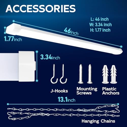 hykolity 4FT 120W LED Shop Light Linkable,13000LM(400w Equivalent) - Image 6