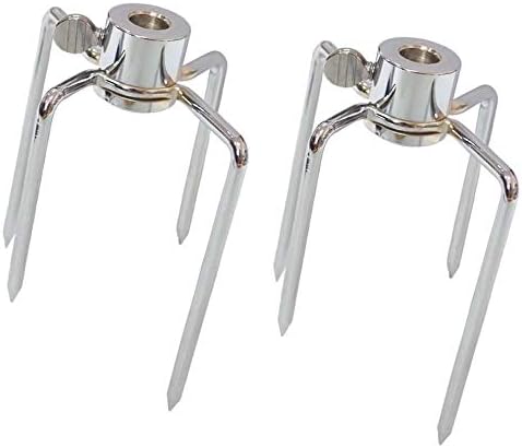 2 Pack Stainless Steel 304 Universal Grill Rotisserie Meat Forks Set - Fits 1/2-Inch and 3/8-Inch Hexagon & 3/8-Inch and 5/16-Inch Square & 1/2-Inch Round Spit Rods by GRILLJOB