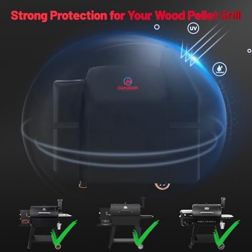 Comnova Grill Cover for Pit Boss 820-850 - Z Grill 700 - Premium Wood Pellet Smoker Cover for Pitboss Waterproof & Heavy Duty, 600D Pellet BBQ Cover for Pit Boss 820 Deluxe, Pro 850 and Z Grill 700 - Image 4