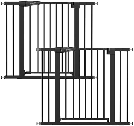 Babelio 26-40" Pressure Mounted Baby Gate for Stairs, PressGuard Dog Gate by BABELIO