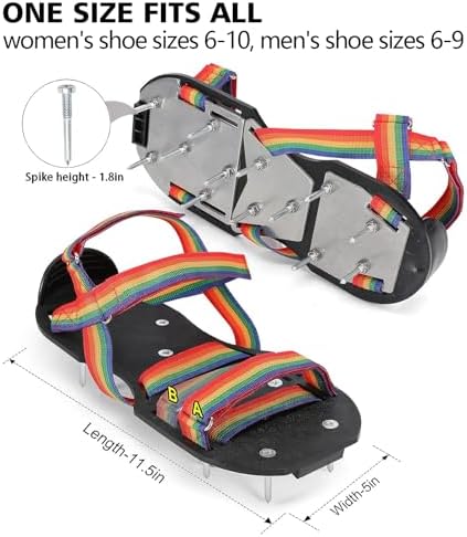 Lawn Aerator Shoes for Grass - Pre-Assembled Grass Aerator Shoes for Lawn - Soil Yard Aerator Tool for Aerating Patio Garden, Colorful, Medium Size - Image 4