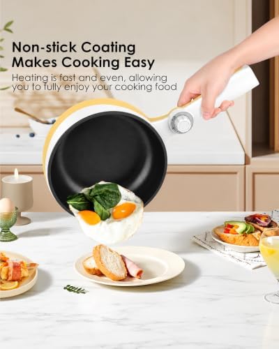 Audecook Electric Hot Pot Portable Nonstick Ramen Cooker Adjustable Power - Image 6