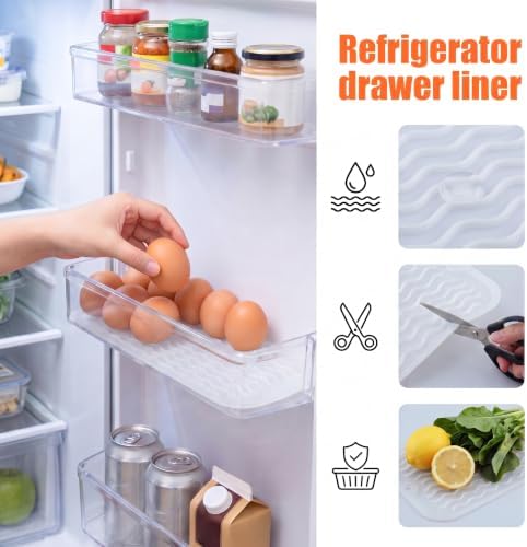 MicoYang Silicone Dish Drying Mat for Multiple Usage,Easy clean,Eco-friendly,Heat-resistant Silicone Mat for Kitchen Counter or Sink,Refrigerator or Drawer Liner Translucent S 12 inches x 6 inches - Image 5
