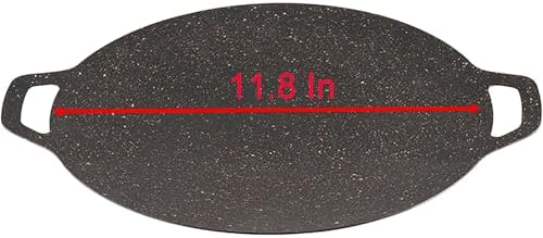 Thin Korean Grill Pan, 11 Inch Iron with Non-stick Coating Baking Tray on Heating Stove for Home, Party Travel and Outdoor (11.8 inch) - Image 7