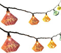 Vigdur Lantern String Lights - Multicolor Decorative String Lights Plug in with 10 Diamond Shaped Bulbs, Indoor String Light for Xmas Party Wedding Bedroom Patio Decor by Vigdur