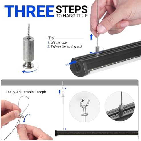Barrina T8 LED Shop Lights 8FT, 140W 17000LM, 5000K U Shape, Black, 6 Packs - Image 5