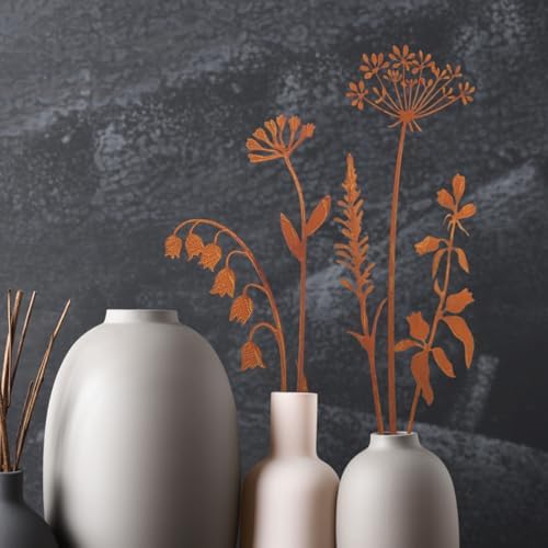 Metal Flowers for Outside,Decorative Garden Stakes,Flower Bed Decor Plant Stakes,Metal Art for Outside,Yard Art Outdoor for Lawn Yard, Walkway and Flower Garden - Image 4