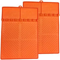 Silicone Griddle Tools Mat for Blackstone, Spatula Rest with Drip Pad, Grill Side Shelf Mat for Blackstone, Silicone Utensil Rest/Holder for BBQ Tools (Orange 2 Pack) by Ytuomzi