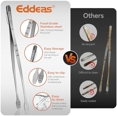 kitchen tweezers for cooking tweezers stainless steel tongs 12"10"8" - Image 3