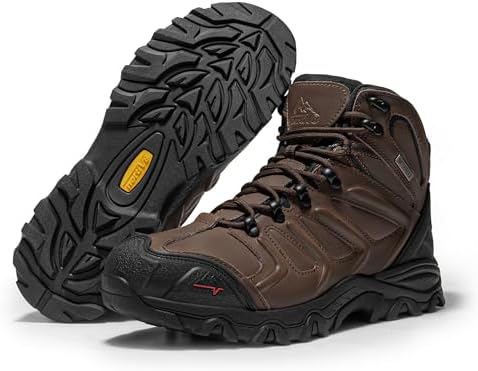 NORTIV 8 Men's Ankle High Waterproof Hiking Boots - Image 4